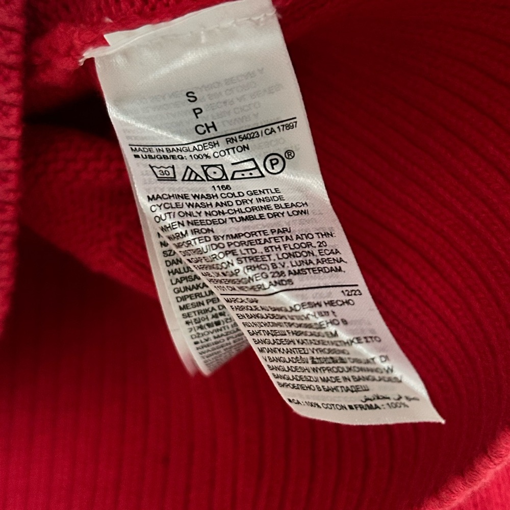 GAP Oversized Red Crew Neck Sweater - Picture 4 of 4